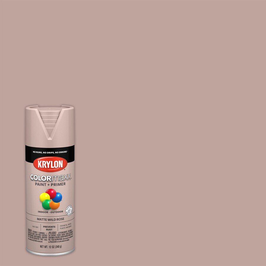 Krylon COLORmaxx Matte Wild Rose Spray Paint and Primer In One WT