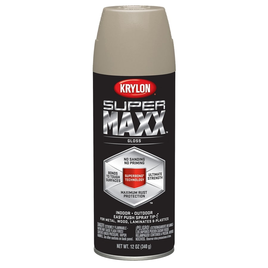 Krylon SuperMaxx SuperMaxx Gloss Khaki Spray Paint And Primer In One   724504089599 