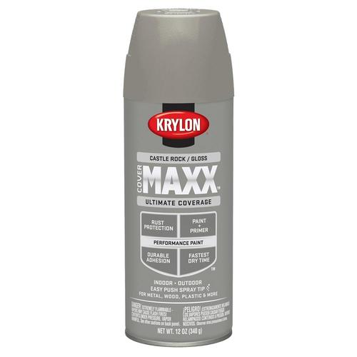 Krylon CoverMaxx Gloss Castle Rock Spray Paint and Primer In One (NET ...