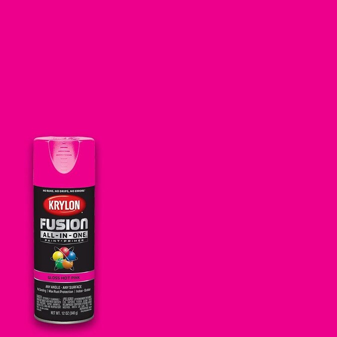 Krylon Fusion All In One Gloss Hot Pink Spray Paint And Primer In One Net Wt 12 Oz In The Spray Paint Department At Lowes Com