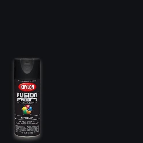 Krylon FUSION ALLINONE Satin Black Spray Paint and Primer In One