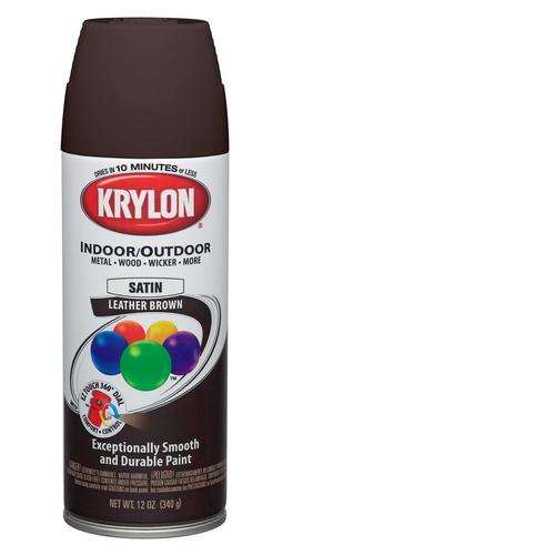 Krylon 12 Oz. Leather Brown Satin Spray Paint in the Spray Paint