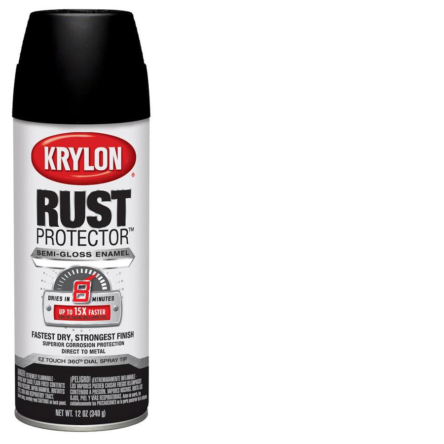 Shop Krylon 12 Oz Black Semi-Gloss Spray Paint At Lowes.com