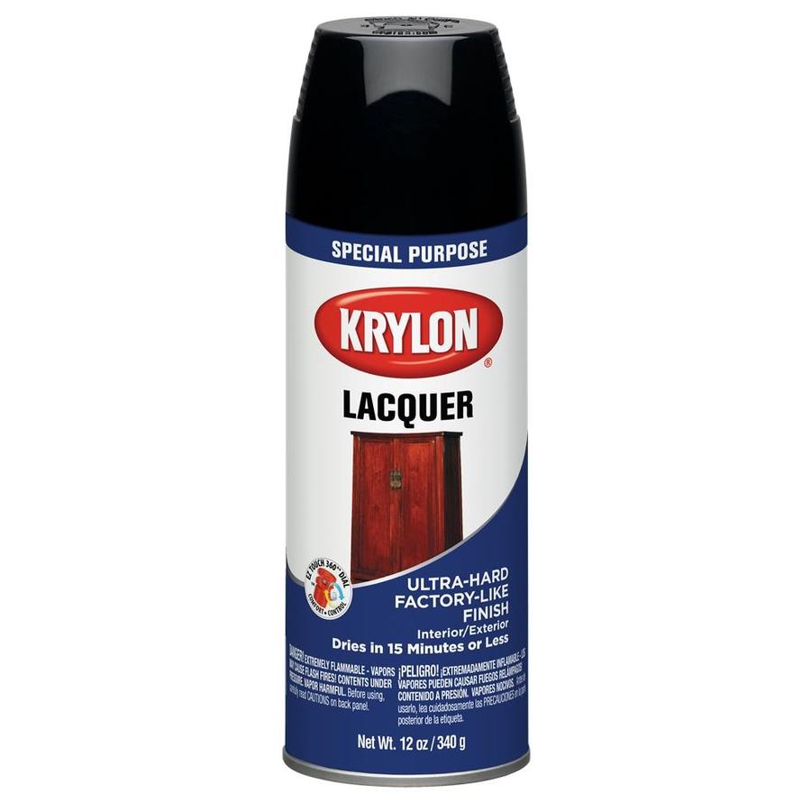 Krylon Gloss Lacquer Black Spray Paint (Actual Net Contents 12oz) at