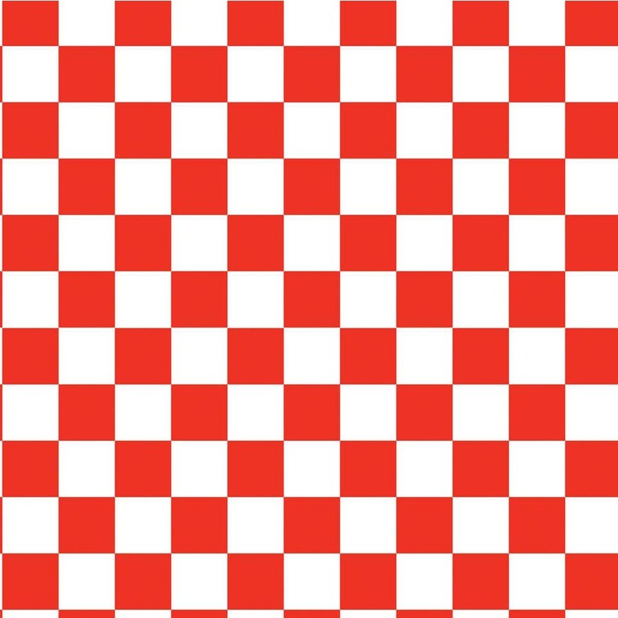 Wilsonart E0033601734896 48-in x 96-in Red and White Checkerboard Laminate Kitchen Countertop Sheet