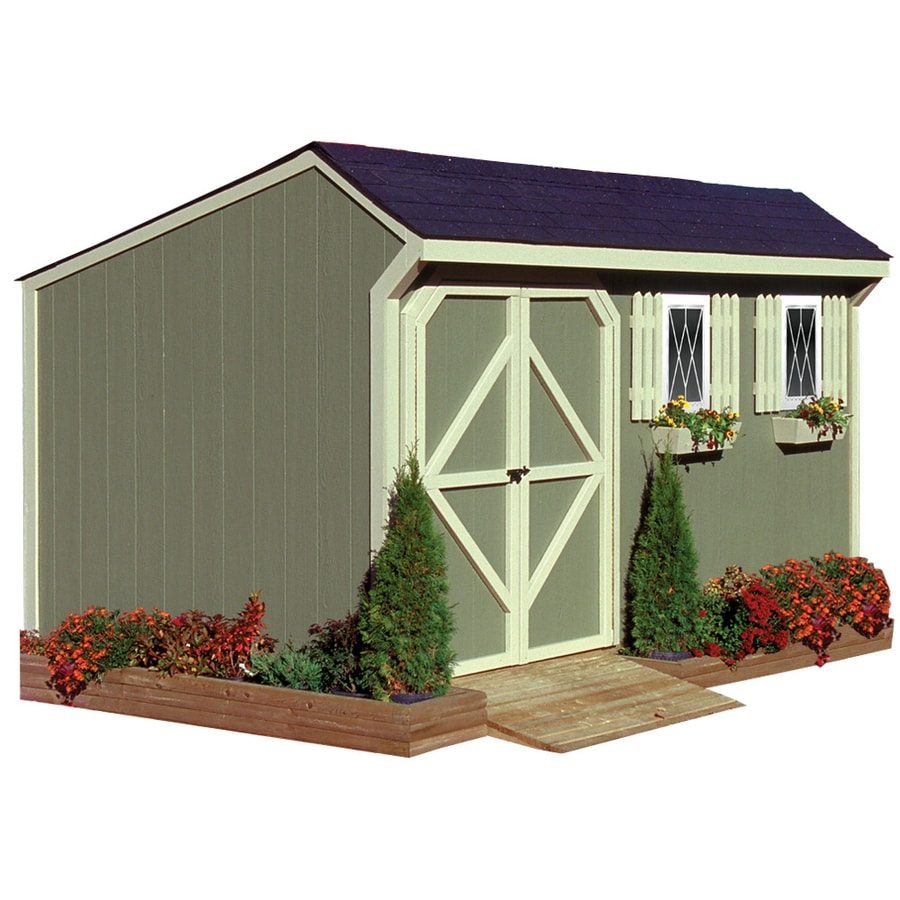 Backyard Organizer 14-ft x 8-ft Wood Storage Shed at Lowes.com