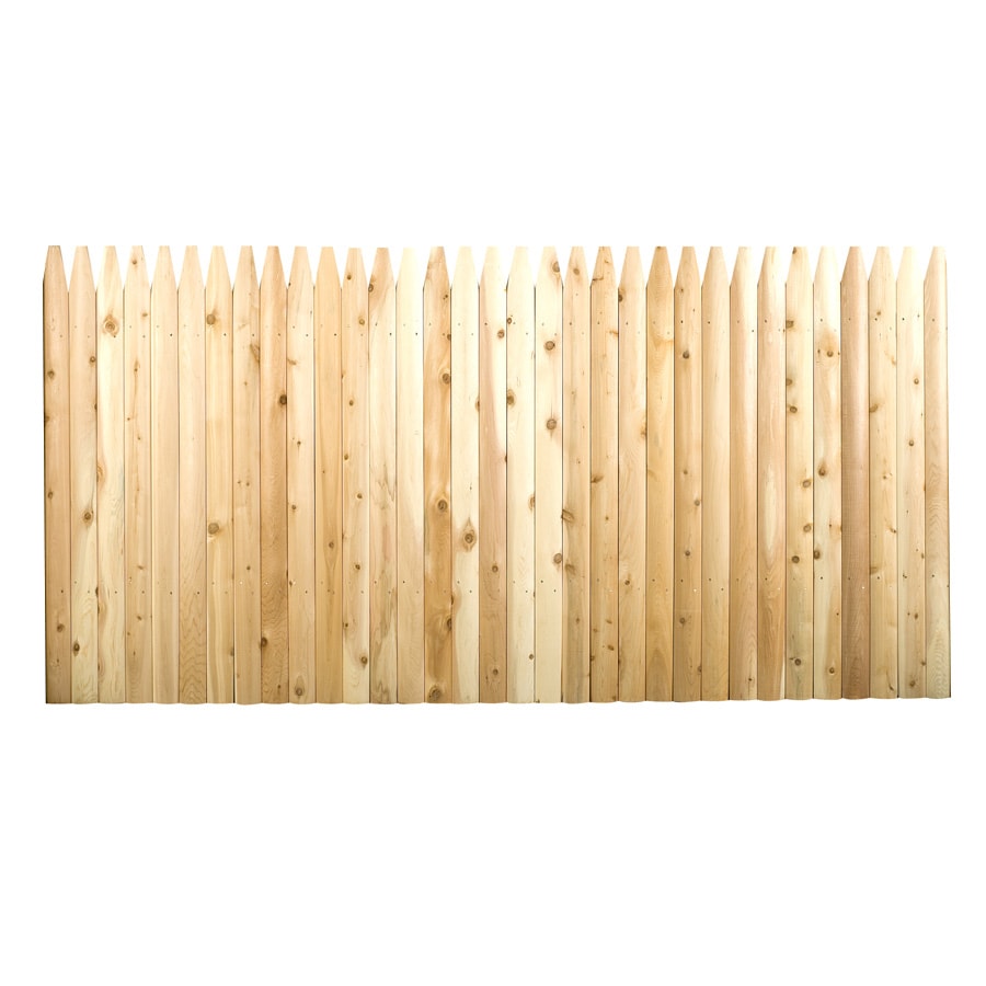 Suntrellis Cedar Stockade Wood Fence Panel Common 4 Ft X 8 Ft Actual   725668702157 