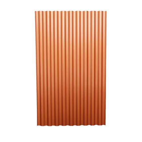 Tuftex PolyDecor 2.17ft x 3.5ft Corrugated Brown Polycarbonate