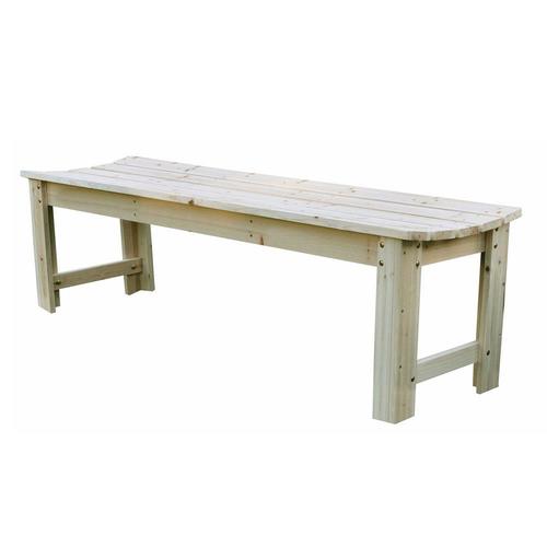 Shine Company 60 In W X 18 25 In L Natural Bench In The Patio Benches   725786420506xl 