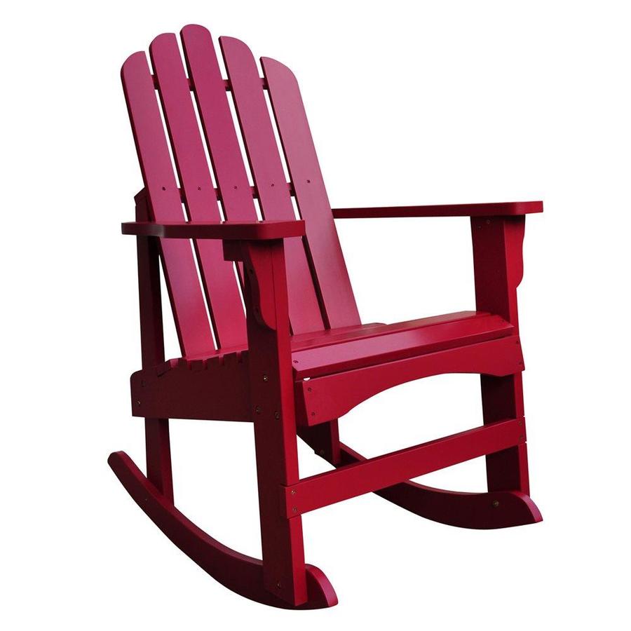 Shine Company Marina Wood Rocking Chair(s) with Slat Seat at Lowes.com