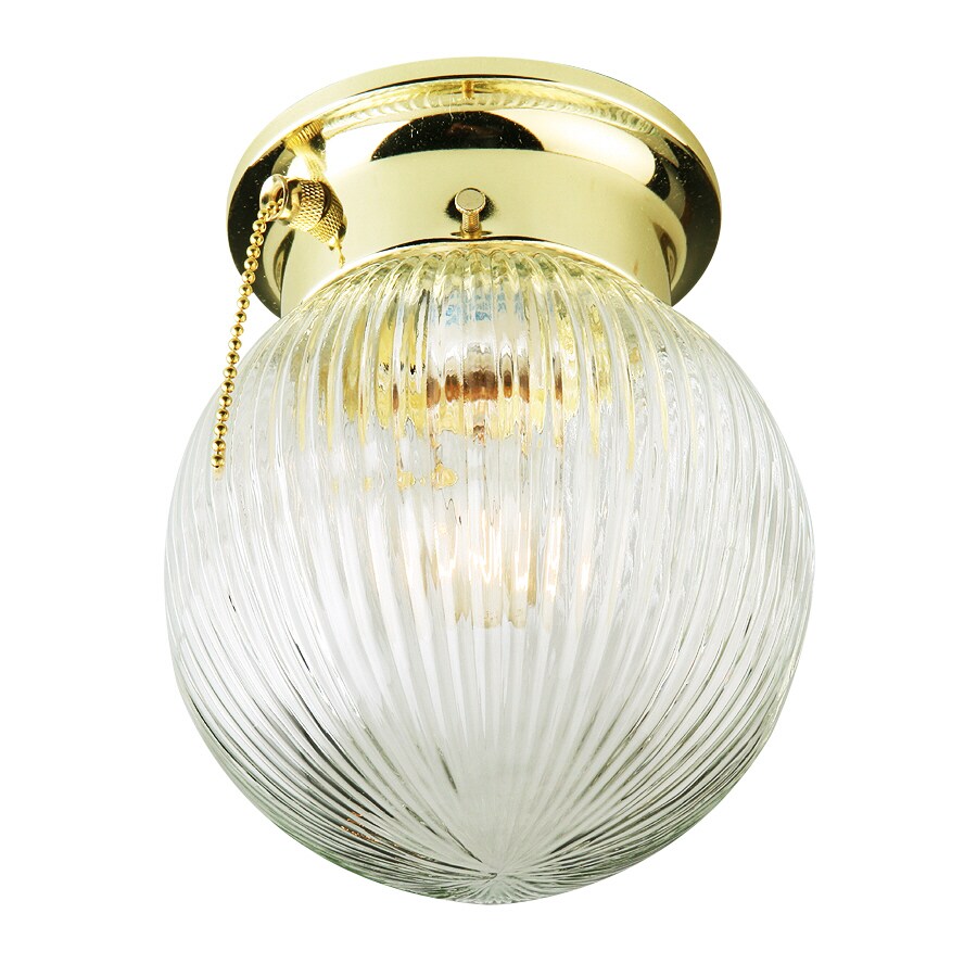 5 75 In Polished Brass Transitional Flush Mount Light