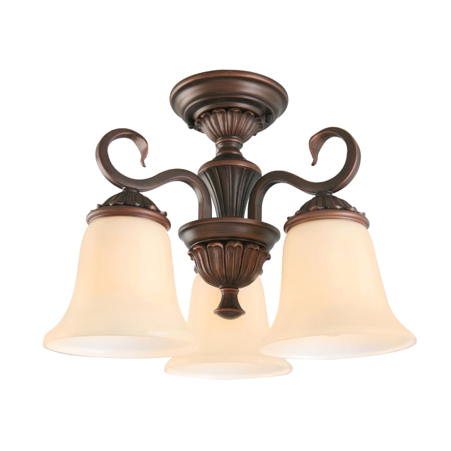 Colton Lakes 15 In Oil Rubbed Bronze Traditional Semi Flush Mount Light