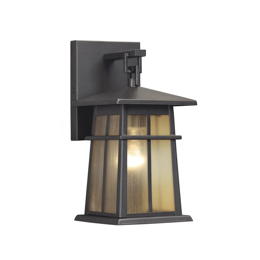 Portfolio Amberset 10.5-in H Specialty Bronze Medium Base (E-26) Outdoor Wall Light