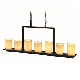 Chandeliers At Lowes Allen Roth Harpwell 7 Light Oil Rubbed Bronze Traditional Tinted Gl Shaded Chandelier