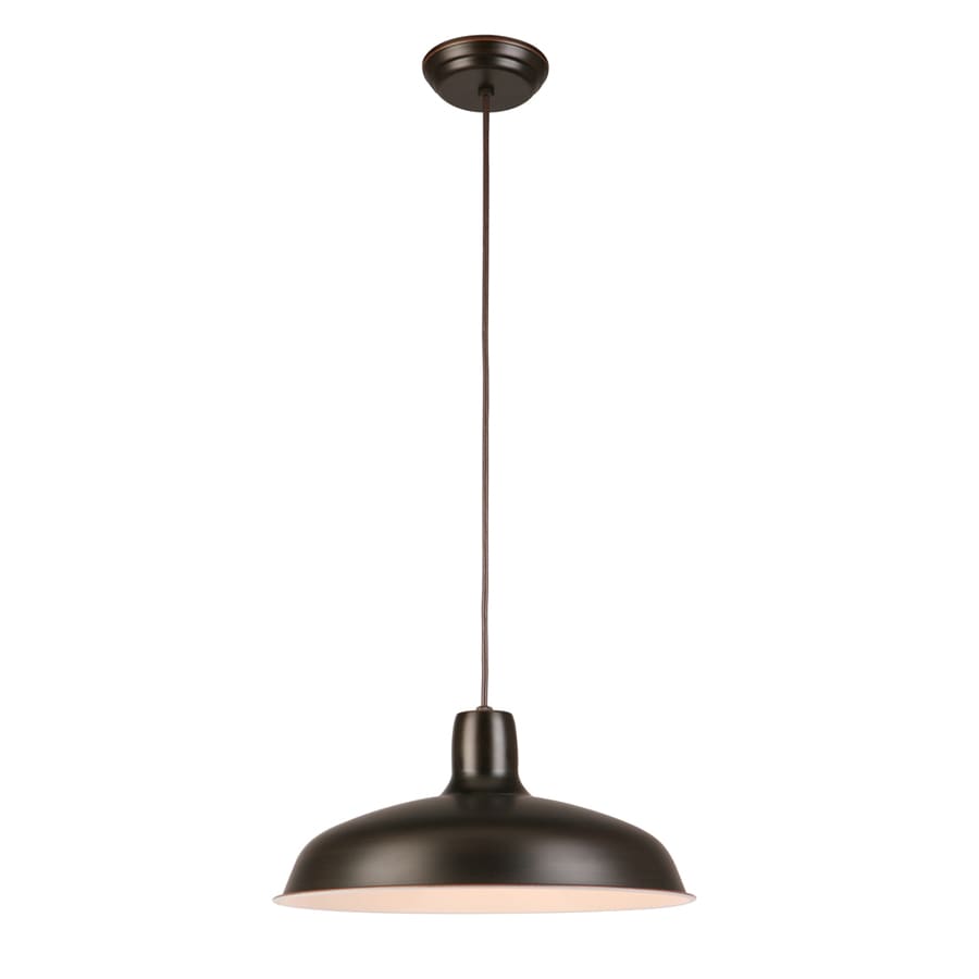 Project Source Bronze Farmhouse Dome Pendant Light In The Pendant Lighting Department At Lowes Com