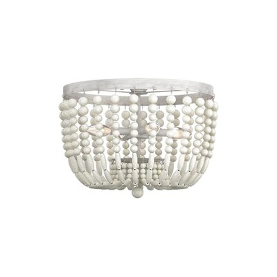 allen + roth Cait 16-in Weathered White Transitional Flush Mount Light allen + roth Cait 16-in Weathered White Transitional Flush Mount Light