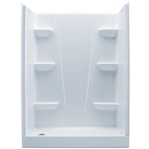 A2 White 4Piece 30in x 60in x 76in Alcove Shower Kit in the Alcove Shower Kits department at