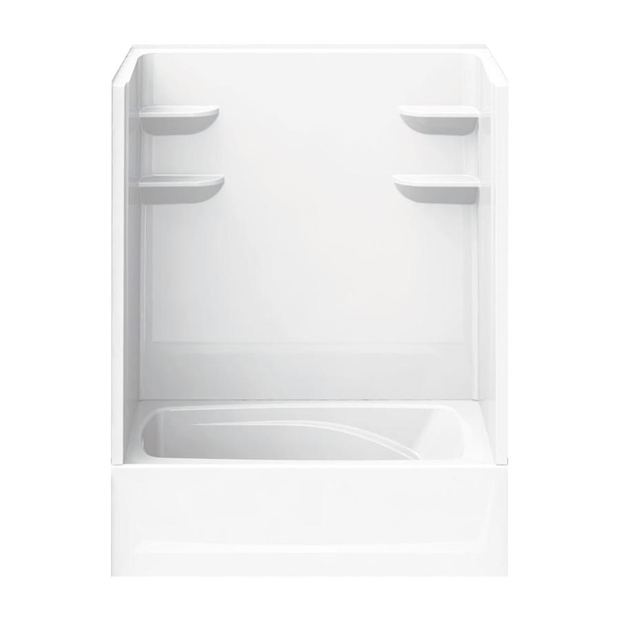 A2 White 4-Piece Bathtub Shower Kit (Common: 36-in x 60-in; Actual: 37 ...