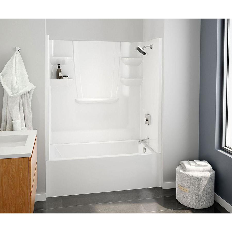 A2 White 4-Piece 32-in x 60-in x 79-in Bathtub Shower Kit in the ...