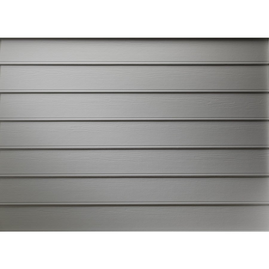 James Hardie Primed Light Mist Fiber Cement Siding Panel (Actual: 8-in ...