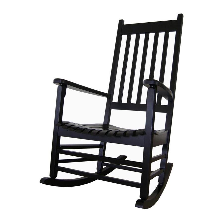 International Concepts Acacia Rocking Chair with Slat Seat at