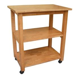 Microwave Carts Kitchen Islands At Lowes International Concepts Brown Modern Microwave Cart