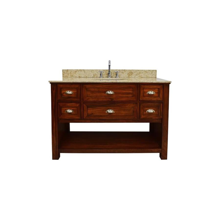 222 Fifth Nelson 48 In Brown Single Sink Bathroom Vanity With Cream 222 Fifth Nelson 48 In Brown Single Sink Bathroom Vanity With Cream Cultured Marble Top