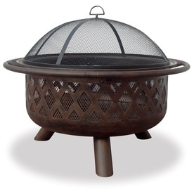 UPC 728649730637 product image for Blue Rhino 33.5-in W Bronze Steel Wood-Burning Fire Pit | upcitemdb.com