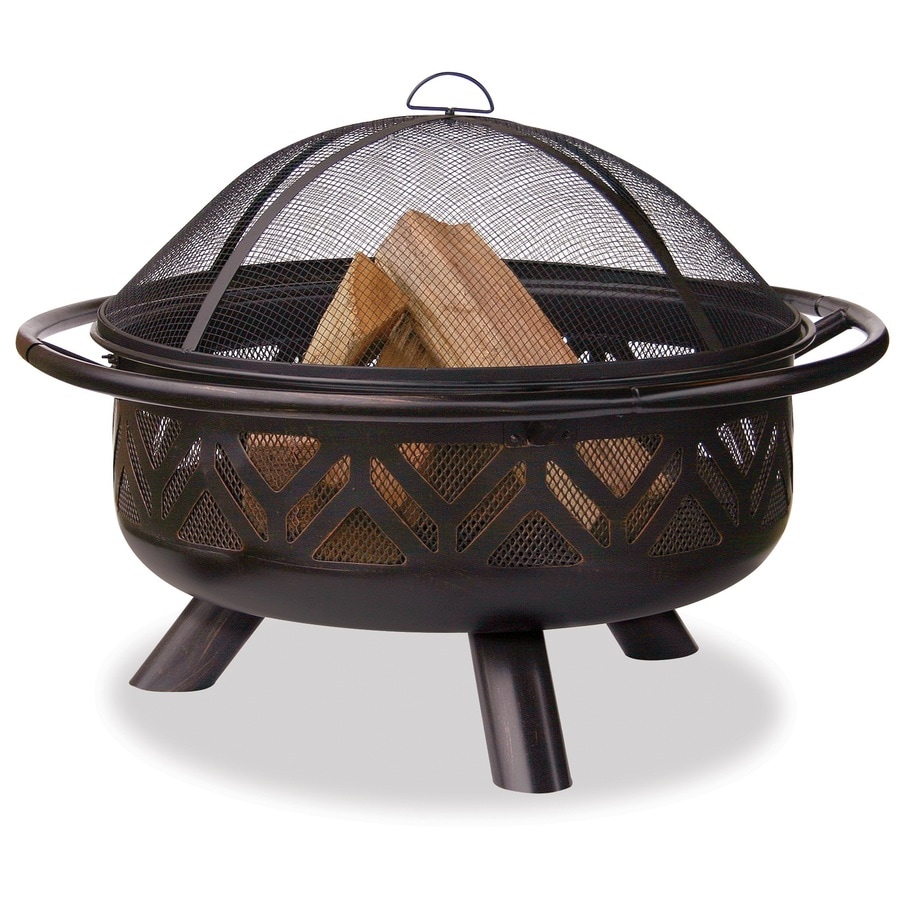 Blue Rhino 36-in W Bronze Steel Wood-Burning Fire Pit at ...