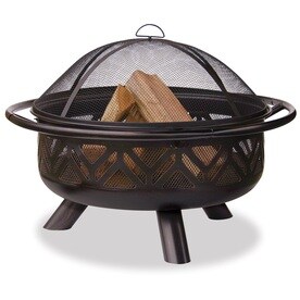 UPC 728649738411 product image for UniFlame Bradford 36-in W Bronze Steel Wood-Burning Fire Pit | upcitemdb.com