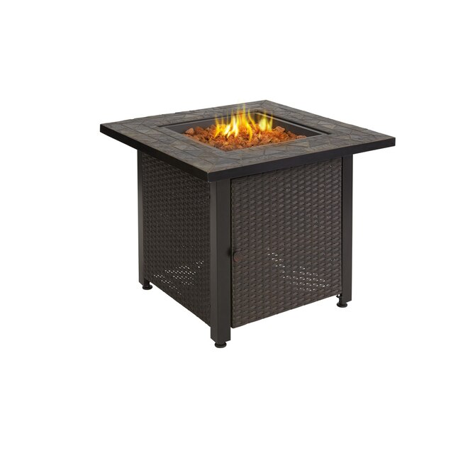 Brown Wicker Steel Propane Gas Fire Pit, How Can I Make My Gas Fire Pit Hotter