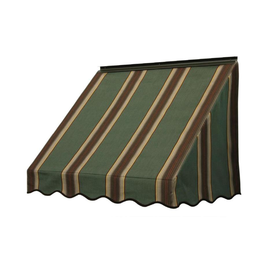 NuImage Awnings 3700 72-in Wide x 24-in Projection Stripedd Slope Window Fixed Awning