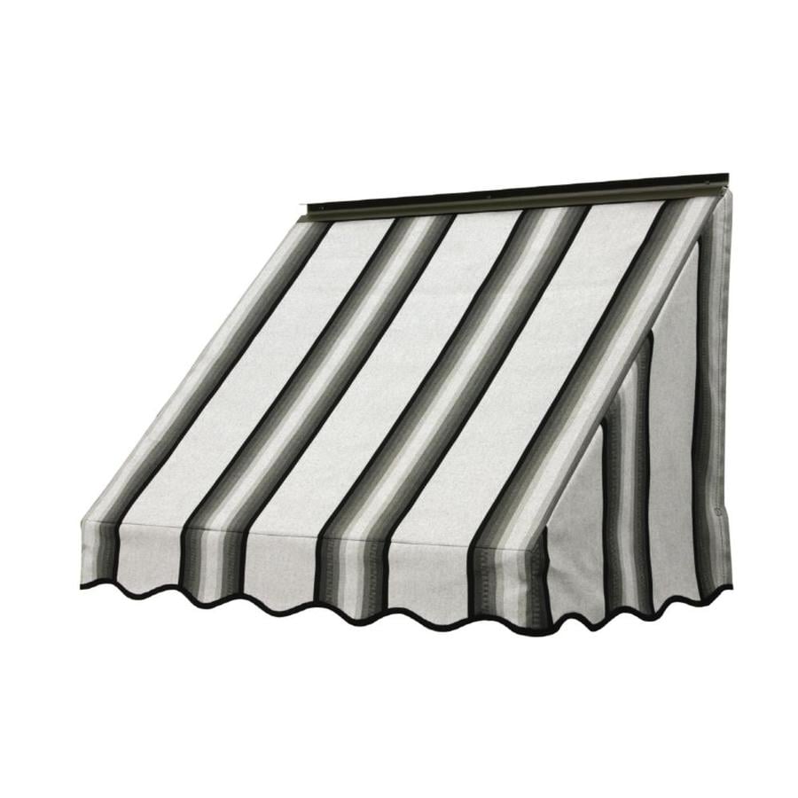 Shop NuImage Awnings 72 In Wide X 18 In Projection Grey Black White