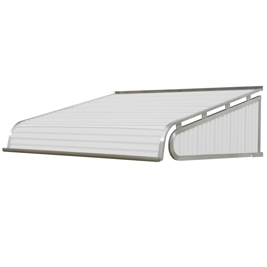 Shop NuImage Awnings 96 In Wide X 24 In Projection White Slope Door