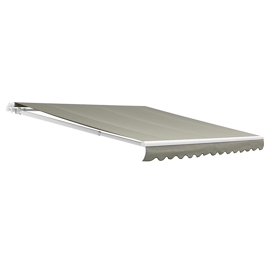 Shop NuImage Awnings 192 In Wide X 120 In Projection Grey Open Slope