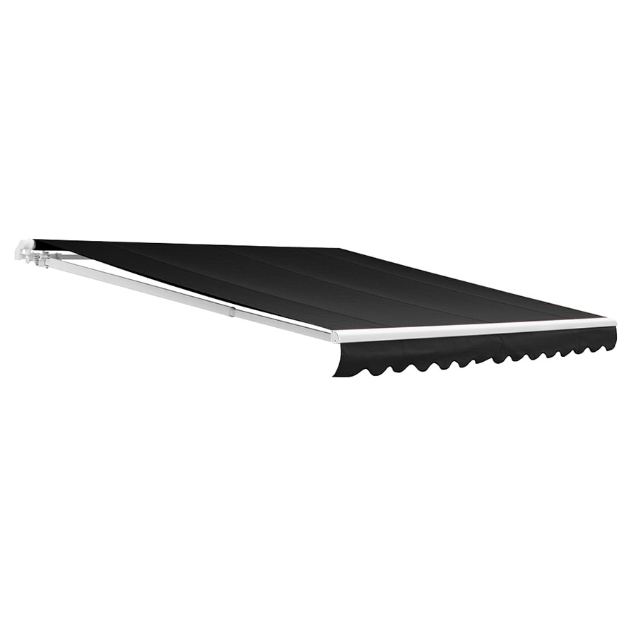 Shop NuImage Awnings 144 In Wide X 96 In Projection Black Solid Open