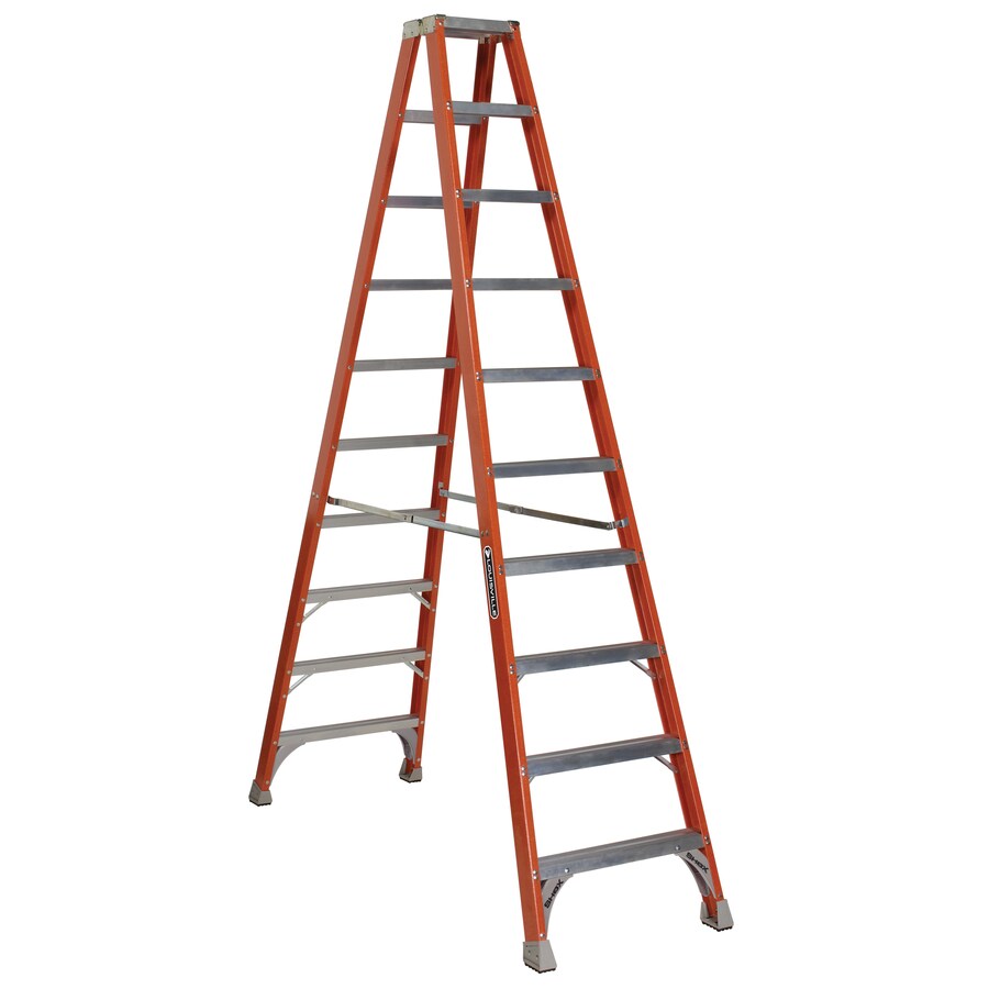 Louisville 10-ft Fiberglass 300-lb Type IA Step Ladder at Lowes.com