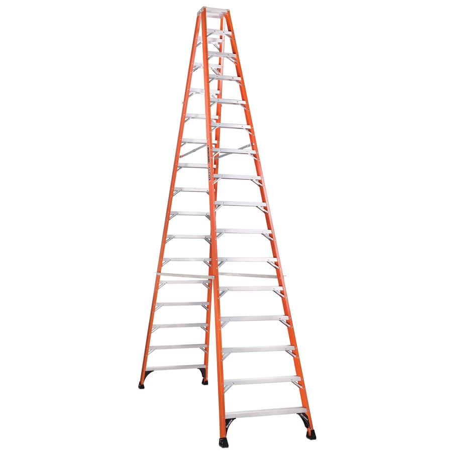 Louisville 16 Ft Fiberglass 375 Lb Type Iaa Step Ladder At Lowes Com