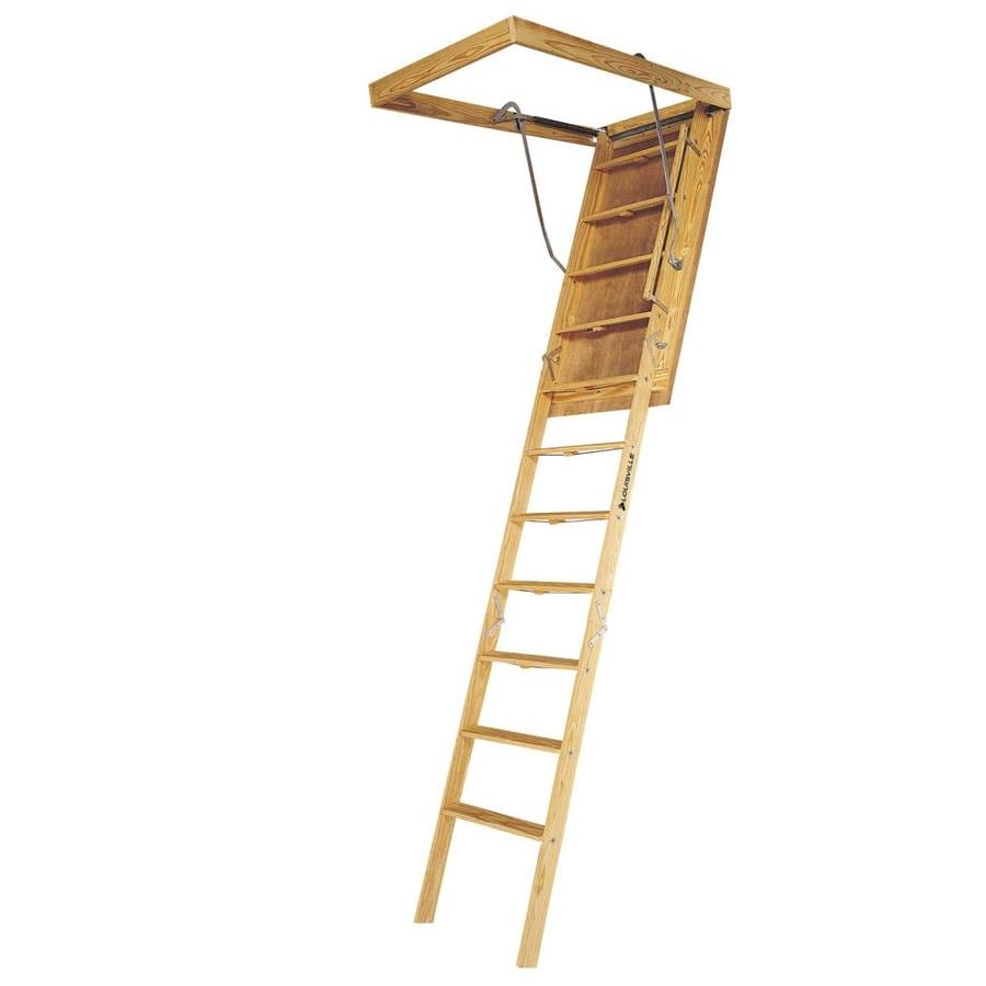 Louisville Big Boy 7ft to 8ft Capacity Wood Folding Attic Ladder at