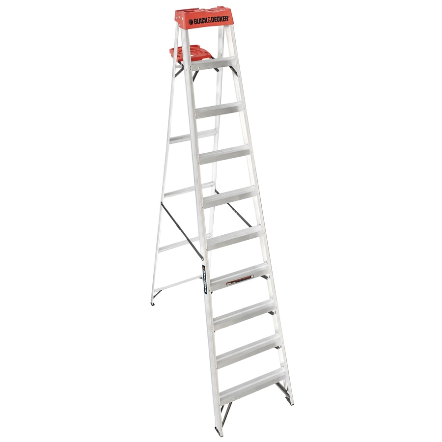 BLACK DECKER 10 ft Aluminum 250 lb Type I Step Ladder at Lowes