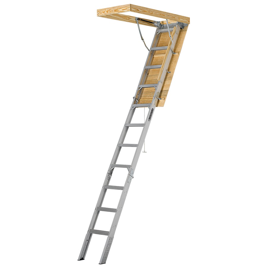 Shop Louisville Elite 8ft to 10ft Type Iaa Aluminum Attic Ladder at