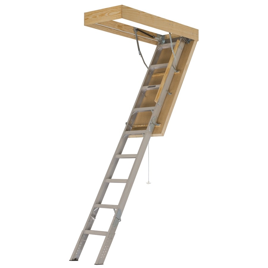 Shop Louisville Pinnacle 8ft to 10ft Type IAA Aluminum Attic Ladder at