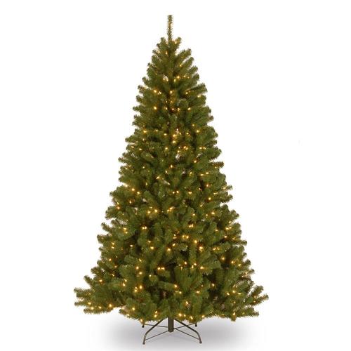 National Tree Company 6.5-ft Pre-Lit North Valley Spruce Artificial Christmas Tree with 450 ...