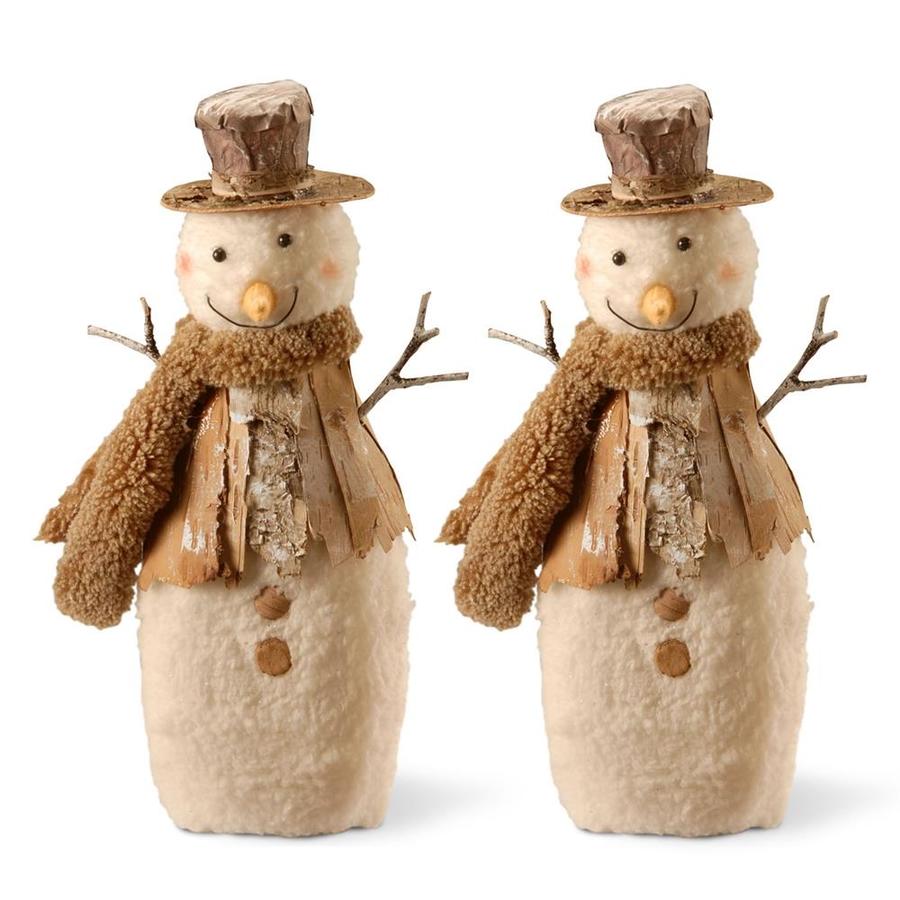 woodland snowman figurines