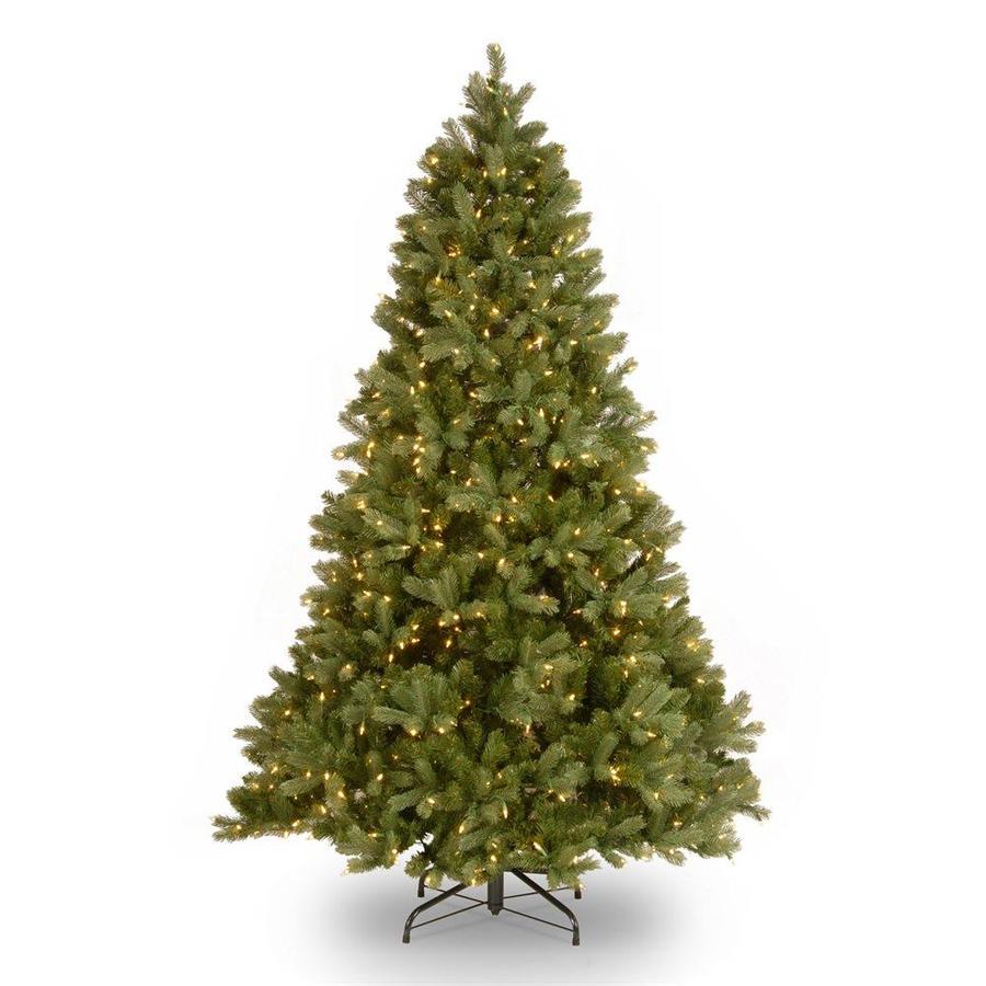 National Tree Company 7 5 Ft Grand Fir Pre Lit Traditional Artificial Christmas Tree With 750 Constant White Clear Incandescent Lights In The Artificial Christmas Trees Department At Lowes Com