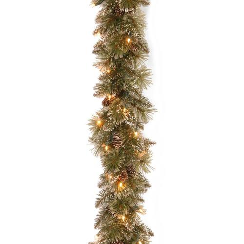 National Tree Company Outdoor Pre-Lit 6-ft Pine Garland ...