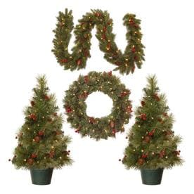 National Tree Company Pre-Lit Christmas Decoration Assortment with Battery Operated LED Lights