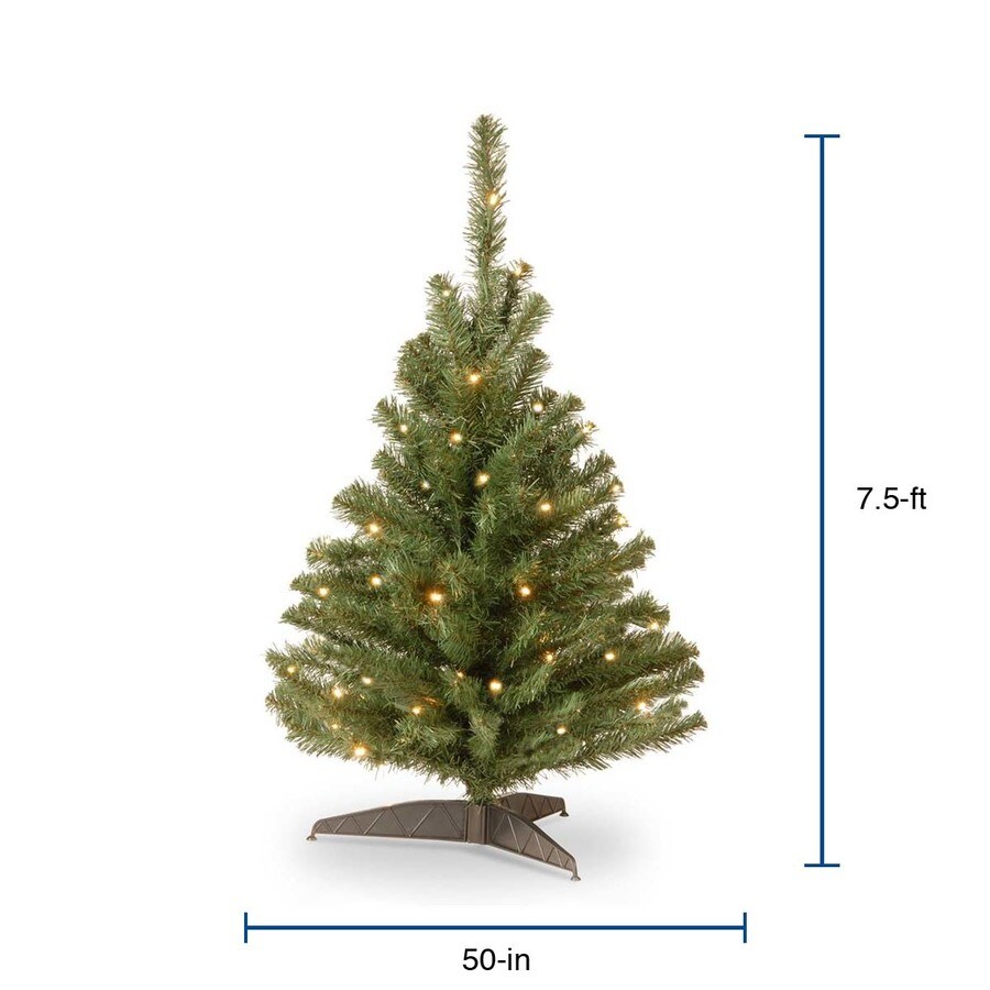 National Tree Company 3-ft Spruce Pre-Lit Traditional Artificial ...