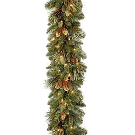 National Tree Company 9 ft. Carolina Pine Garland with Clear Lights