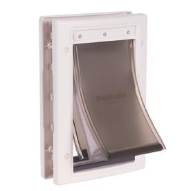 Pet Doors Gates At Lowes Petsafe Extreme Weather Small White Plastic Pet Door Actual 8 25 In X 5 125